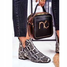 PV3 Naisten saappaat, joissa leikkaus, nahka Visconi 2625804 harmaa 2