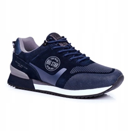 Miesten urheilukengät Big Star Navy Blue GG174547 tummansininen sininen harmaa 1