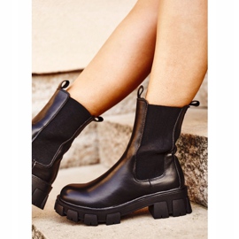 S.Barski Naisten korkeat saappaat Genius Black musta 1