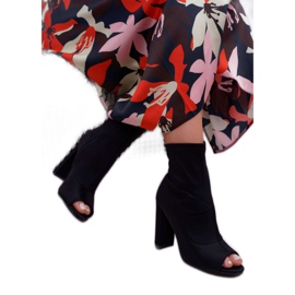 SEA Naisten saappaat korkokenkä Lycra avaa varpaat musta ensin 2