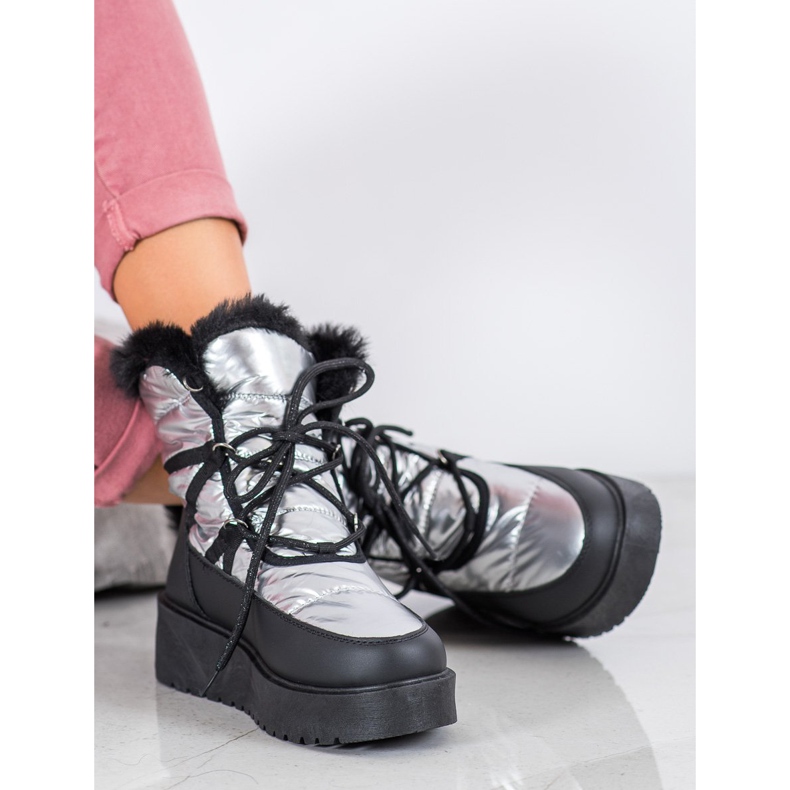 Bella Paris Muodikkaat lumikengät hopea harmaa 1