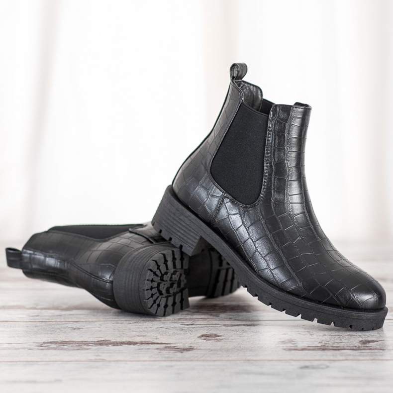 Bella Paris Liukuvat Chelsea-saappaat musta 1