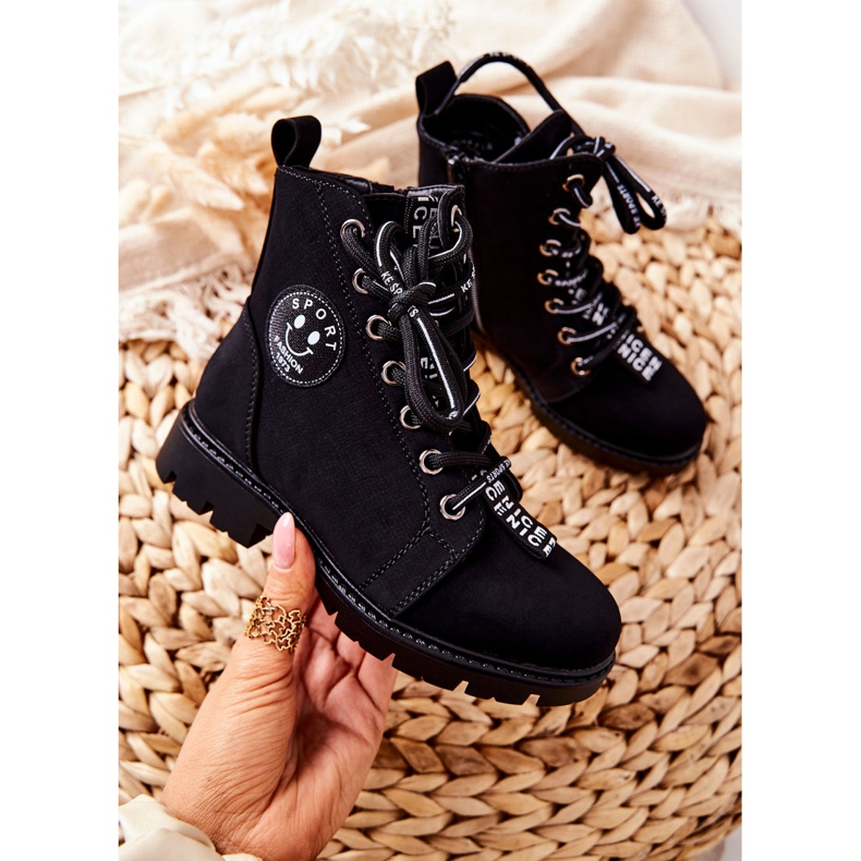 Vinceza Lasten Saappaat Työntekijät Musta Mini Aspen 2