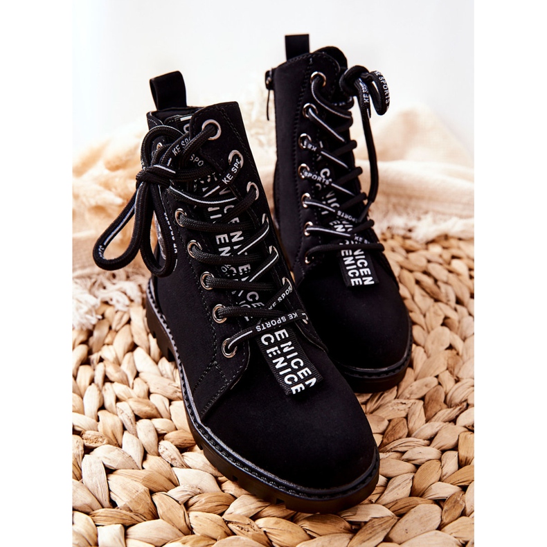 Vinceza Lasten Saappaat Työntekijät Musta Mini Aspen 1