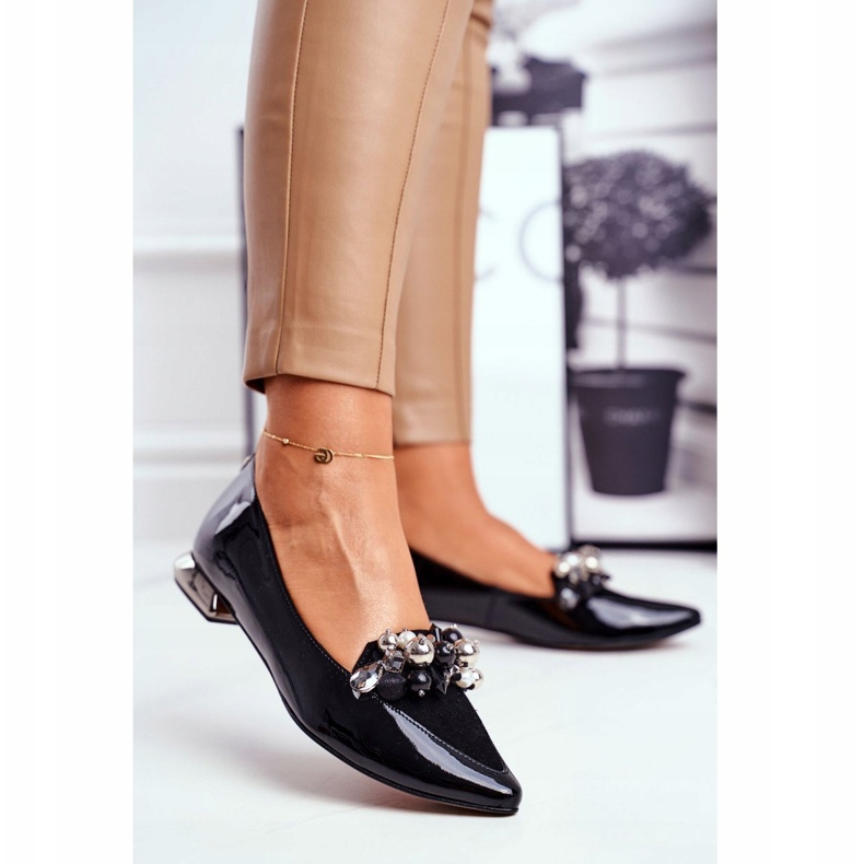 Naisten ballerinat Laura Messi Nahka Musta 2157 1