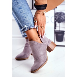 Naisten saappaat korkealla kantapäällä leikkaavat harmaat mini -meliorit 1