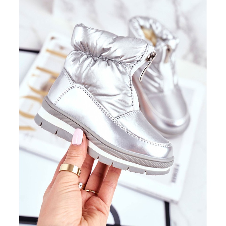 WEESTEP Lasten villaiset lämpimät lumisaappaat hopeakuplia 2