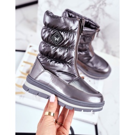 WEESTEP Lasten lumisaappaat, jotka on lämmitetty villalla tummanharmaalla äidillä 1