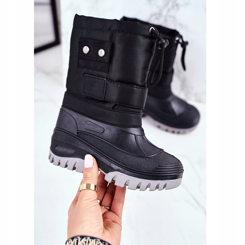 Apawwa Lasten turkiseristetyt lumisaappaat Black Hot Winter musta 1