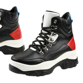 Värikkäät mustat lenkkarit Neamelira valkoinen punainen 1