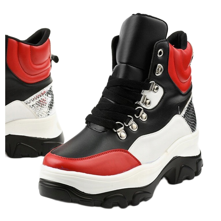 Punaiset Neamelira värikkäät lenkkarit musta punainen 1