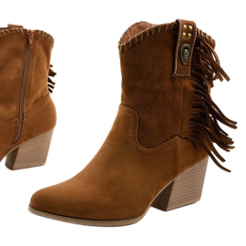 Ruskeat mokkanahkaiset cowboy -saappaat Lamimeilasta 1