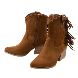 Ruskeat mokkanahkaiset cowboy -saappaat Lamimeilasta 2