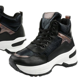 Mustat, muodikkaat ekonahkaiset Daera-lenkkarit 1