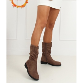 Naisten lyhyet saappaat tummanbeige CH1908 Khaki 1