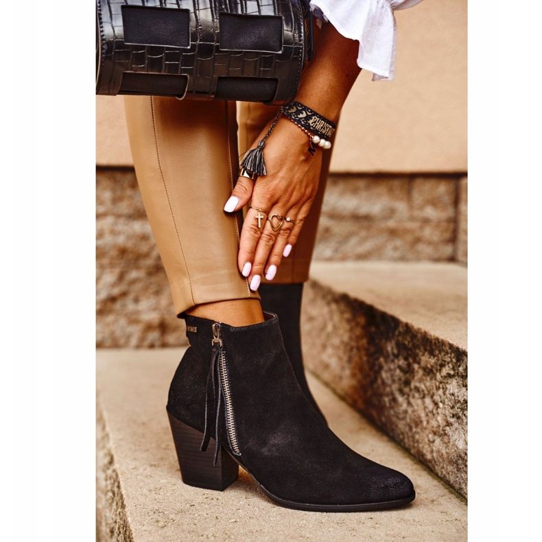 Big Star Naisten saappaat korkokenkiä iso tähti musta GG274362 2