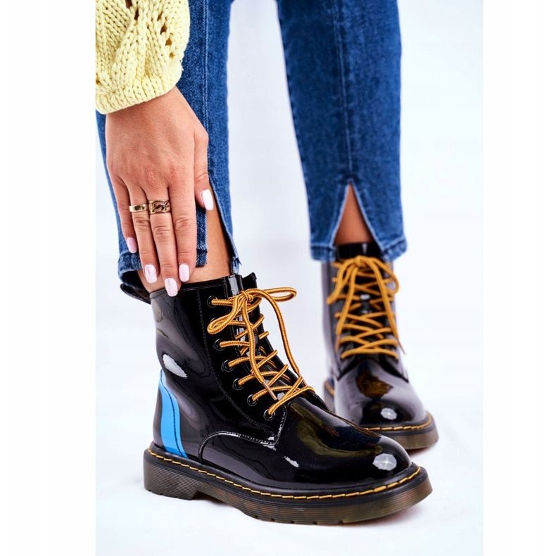 Naisten saappaat Trappers Glany Goe Nahka Musta GG2N3056 1