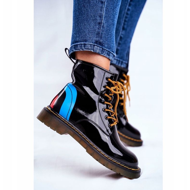 Naisten saappaat Trappers Glany Goe Nahka Musta GG2N3056 2