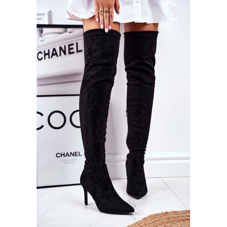 S.Barski Naisten saappaat korkokengät mokka musta Huanto 1