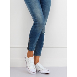 Valkoiset klassiset naisten lenkkarit JD05P WHITE / RED valkoinen 1