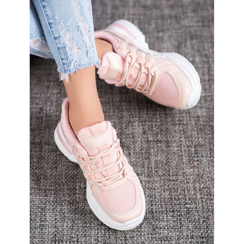 SHELOVET Muodikkaat urheilukengät lavalla vaaleanpunainen 1