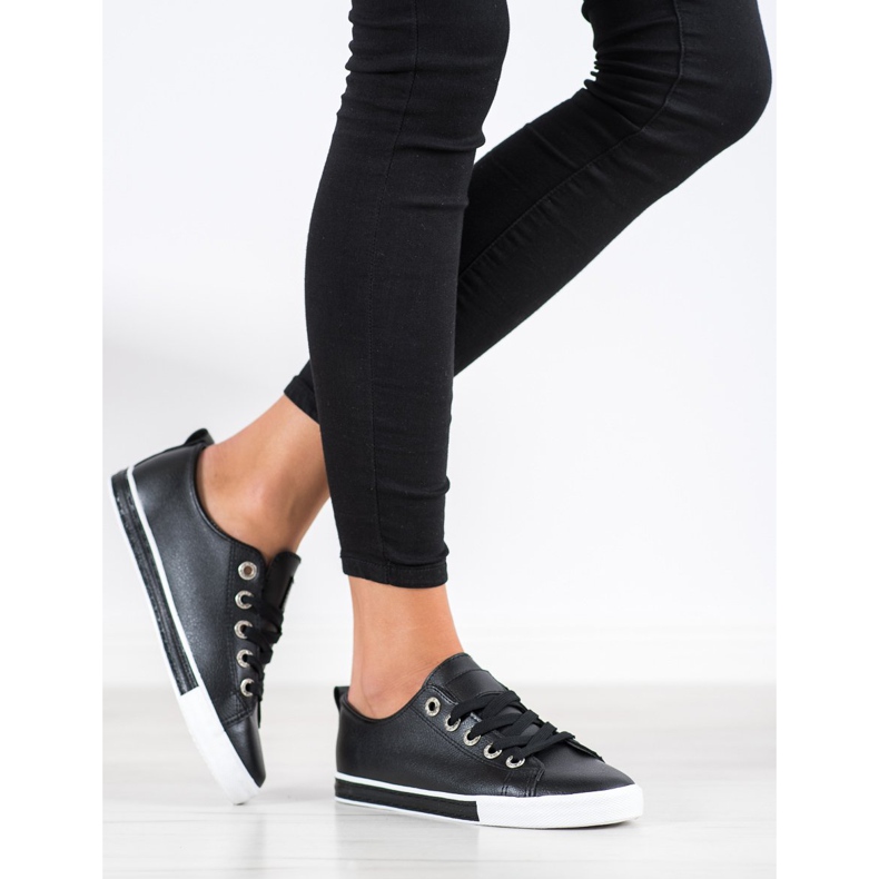 SHELOVET Eco -nahka lenkkarit musta 2