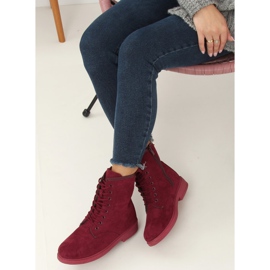 Viininpunaiset nauhakengät E2002 Viini punainen 2