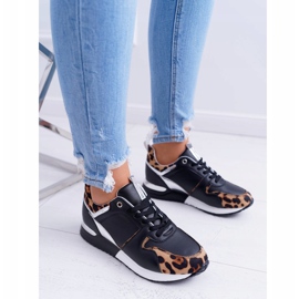 Naisten urheilukengät, joissa leopardikuvio musta Fippo monivärinen 2