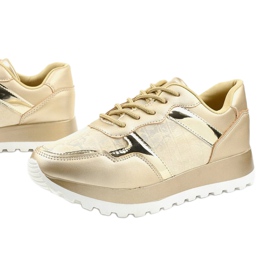 Kultaiset ekonahkaiset urheilukengät 2019-447 kultainen 1