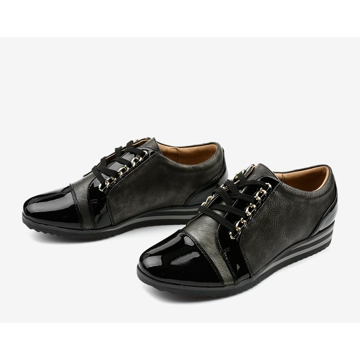 Mustat muodikkaat kiilamaiset lenkkarit 15S8621 2