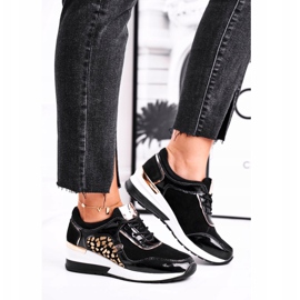 Vinceza Naisten urheilukengät Tennarit Musta Nahka 21-7778 1