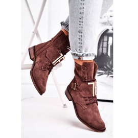 Naisten saappaat Nicole Suede Brown 2591 ruskea 2