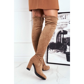 Mulanka Naisten Mokkanahkakengät kantapäällä Beige Highso 2