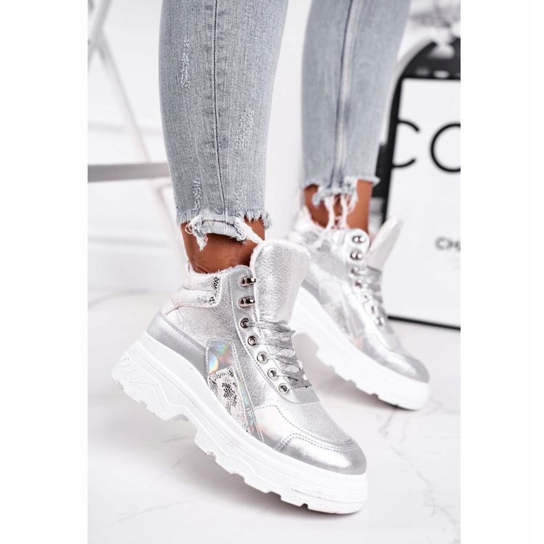 PS1 Naisten urheilukengät lämmitetty hopea Davan 2