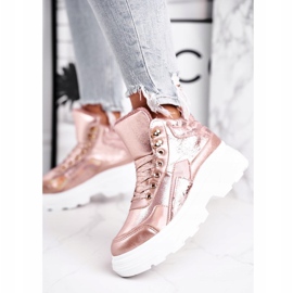 PS1 Naisten urheilukengät lämmitetty vaaleanpunainen kultainen Davan 1