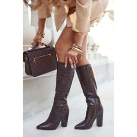 SEA Naisten saappaat kantapäässä Lämmin ruskea Belvim 2