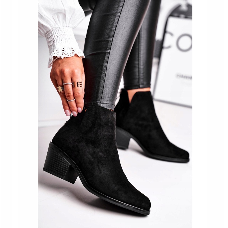 S.Barski Naisten saappaat Matalakorkoiset Lämmin syksy musta maitomainen 1