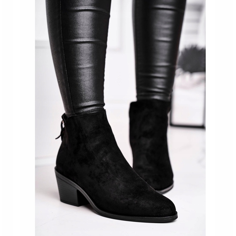 S.Barski Naisten saappaat Matalakorkoiset Lämmin syksy musta maitomainen 2