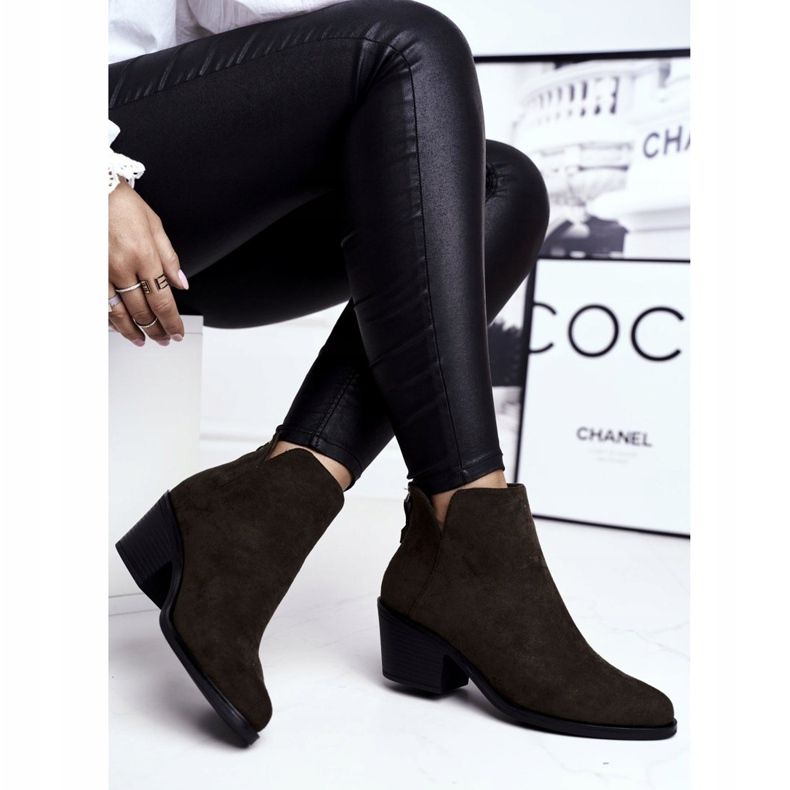 S.Barski Naisten saappaat, joissa tasainen kantapää lämmin syksy Khaki Milky 2