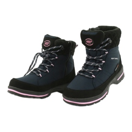 American Club Softhell -saappaat SN03 / 20 -kalvolla musta tummansininen vaaleanpunainen 2