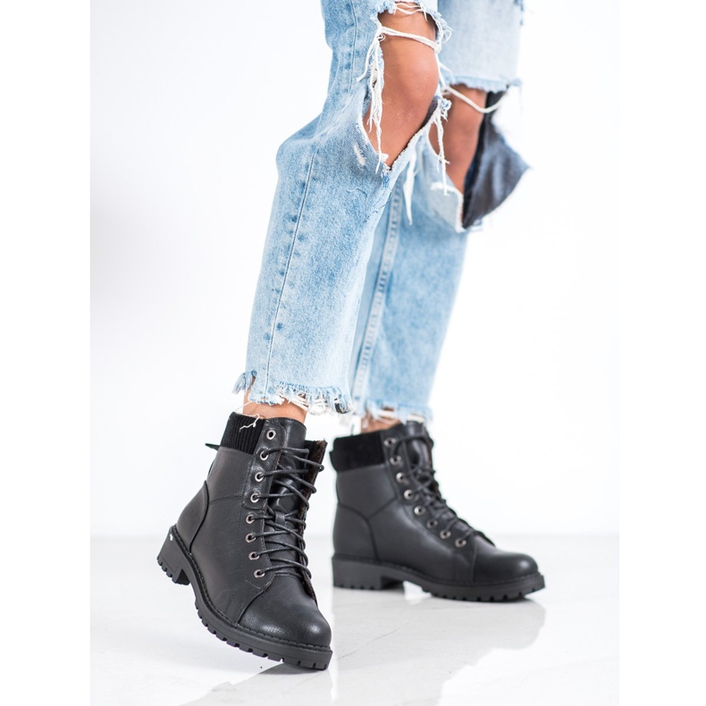 Kylie Lace-up Trappers musta 1