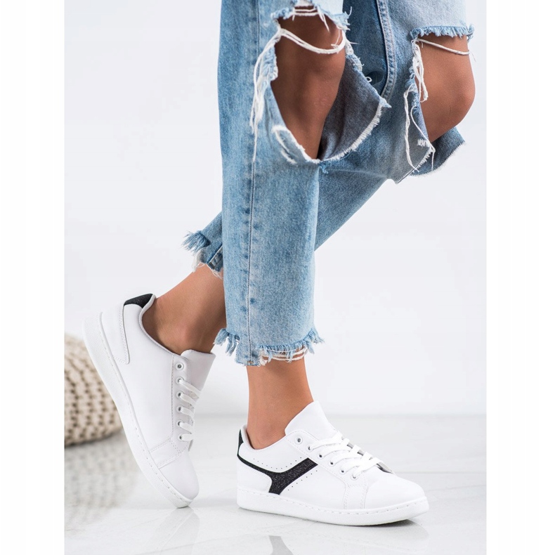 SHELOVET Muodikkaat urheilukengät valkoinen 1