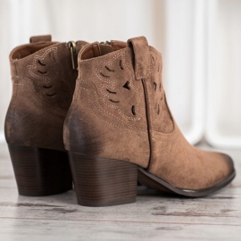 VINCEZA avoimet cowboy -saappaat beige 1