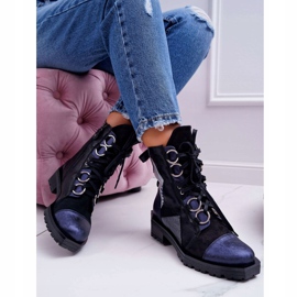 Naisten saappaat Nahka Maciejka laivastonsininen 04184-17 / 00-3 2