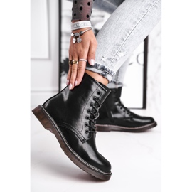 EVE Marita Black Boots Naisten trappers Glany musta 1