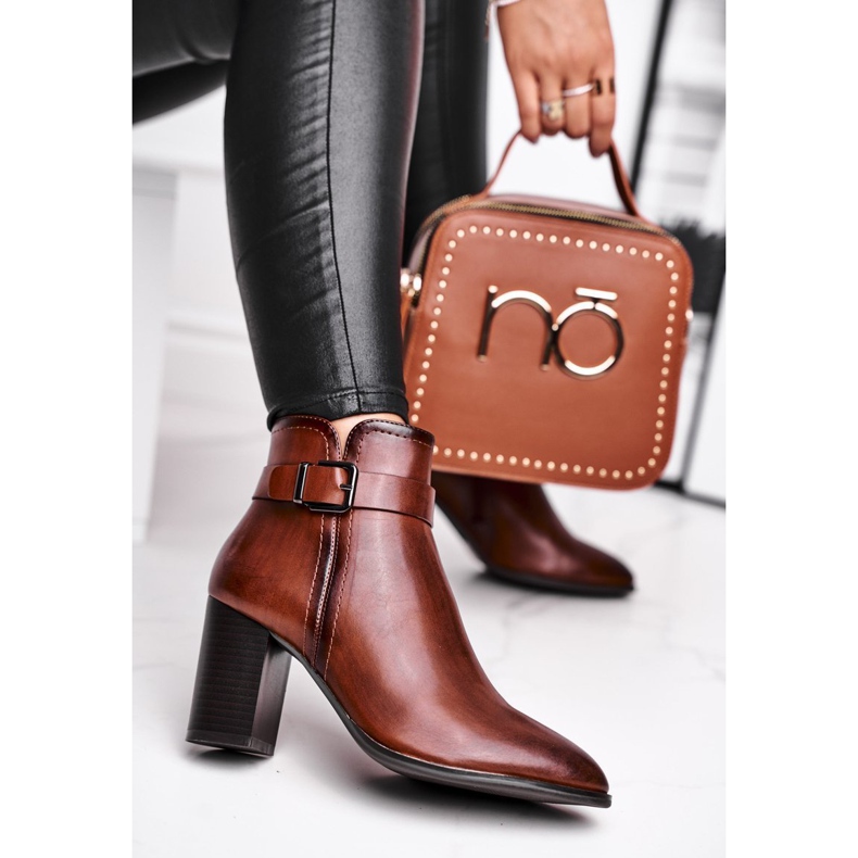 Naisten saappaat korkokenkiä Sergio Leone Brown BT509 ruskea 1