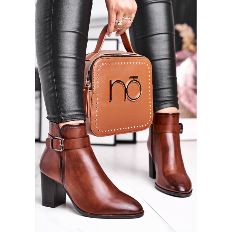 Naisten saappaat korkokenkiä Sergio Leone Brown BT509 ruskea 2