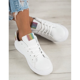 SHELOVET Urheilukengät glitterillä valkoinen 1