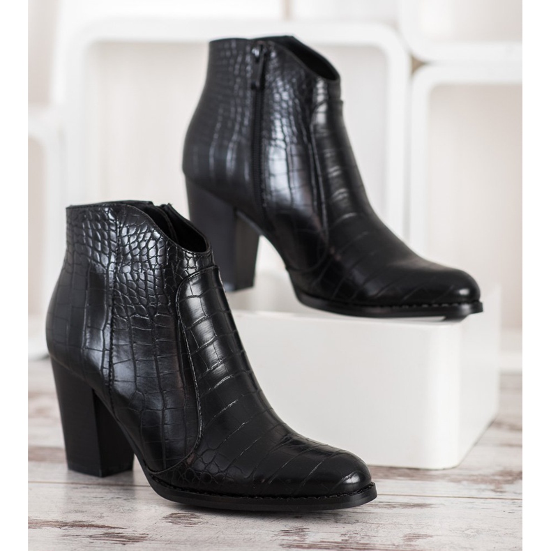 Filippo Muodikkaat Snake Print -kengät musta 2