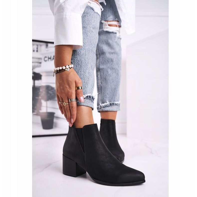 Naisten saappaat Sergio Leone Jodhpur saappaat Eco Nubuck Black BT621 musta 1